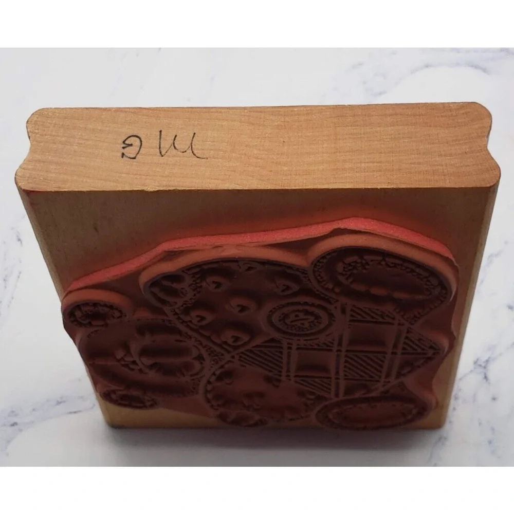 Ted E Bear Quilt Heart Buttons Stuffed Teddy Bear Rubber Stampede Rubber Stamp